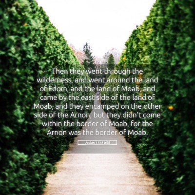 Picture 05 - Judges 11:18 WEB - Then they went through the wilderness, and went - Bible Verse Picture