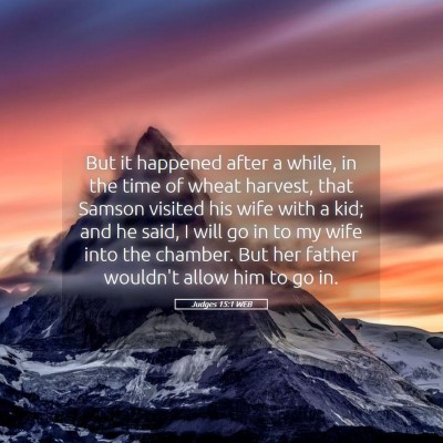 Picture 05 - Judges 15:1 WEB - But it happened after a while, in the time of - Bible Verse Picture