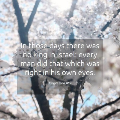 Picture 05 - Judges 17:6 WEB - In those days there was no king in Israel: every - Bible Verse Picture