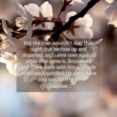 Picture 05 - Judges 19:10 WEB - But the man wouldn't stay that night, but he rose - Bible Verse Picture