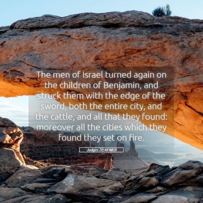 Picture 05 - Judges 20:48 WEB - The men of Israel turned again on the children of - Bible Verse Picture