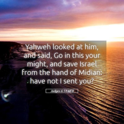 Picture 05 - Judges 6:14 WEB - Yahweh looked at him, and said, Go in this your - Bible Verse Picture