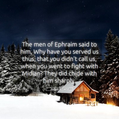 Picture 05 - Judges 8:1 WEB - The men of Ephraim said to him, Why have you - Bible Verse Picture