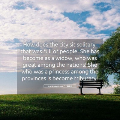 Picture 05 - Lamentations 1:1 WEB - How does the city sit solitary, that was full of - Bible Verse Picture