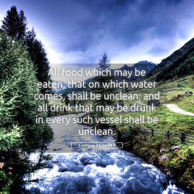 Picture 05 - Leviticus 11:34 WEB - All food which may be eaten, that on which water - Bible Verse Picture