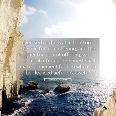 Picture 05 - Leviticus 14:31 WEB - even such as he is able to afford, the one for a - Bible Verse Picture