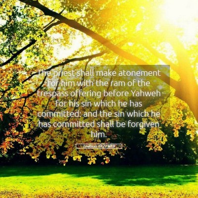 Picture 05 - Leviticus 19:22 WEB - The priest shall make atonement for him with the - Bible Verse Picture