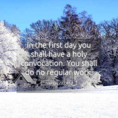 Picture 05 - Leviticus 23:7 WEB - In the first day you shall have a holy - Bible Verse Picture