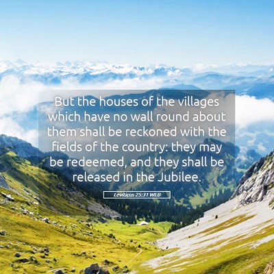 Picture 05 - Leviticus 25:31 WEB - But the houses of the villages which have no wall - Bible Verse Picture