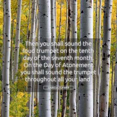 Picture 05 - Leviticus 25:9 WEB - Then you shall sound the loud trumpet on the - Bible Verse Picture