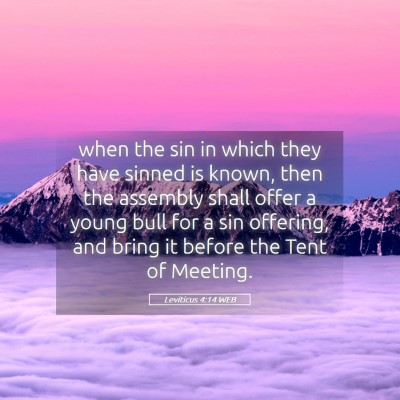 Picture 05 - Leviticus 4:14 WEB - when the sin in which they have sinned is known, - Bible Verse Picture