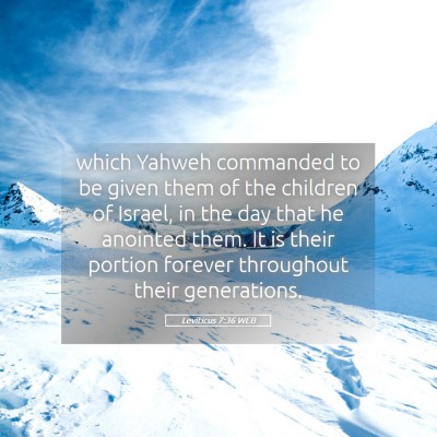 Picture 05 - Leviticus 7:36 WEB - which Yahweh commanded to be given them of the - Bible Verse Picture