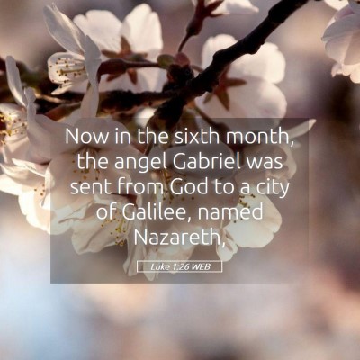 Picture 05 - Luke 1:26 WEB - Now in the sixth month, the angel Gabriel was - Bible Verse Picture