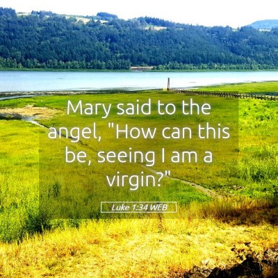 Picture 05 - Luke 1:34 WEB - Mary said to the angel, 