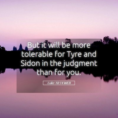 Picture 05 - Luke 10:14 WEB - But it will be more tolerable for Tyre and Sidon - Bible Verse Picture