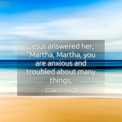Picture 05 - Luke 10:41 WEB - Jesus answered her, 