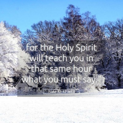 Picture 05 - Luke 12:12 WEB - for the Holy Spirit will teach you in that same - Bible Verse Picture