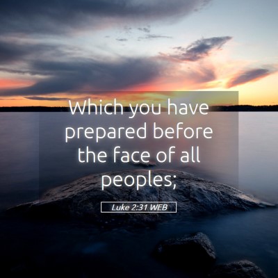 Picture 05 - Luke 2:31 WEB - Which you have prepared before the face of all - Bible Verse Picture