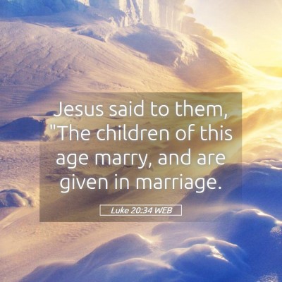 Picture 05 - Luke 20:34 WEB - Jesus said to them, 