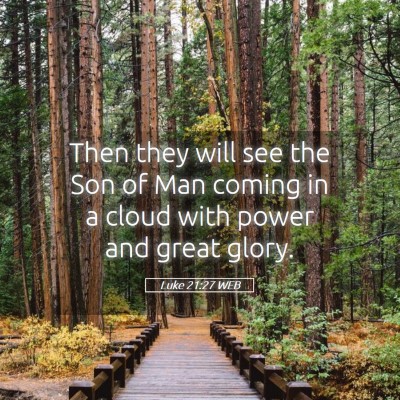 Picture 05 - Luke 21:27 WEB - Then they will see the Son of Man coming in a - Bible Verse Picture