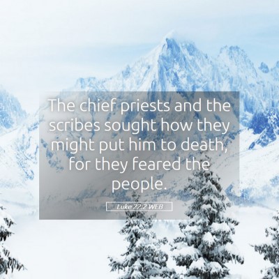 Picture 05 - Luke 22:2 WEB - The chief priests and the scribes sought how they - Bible Verse Picture