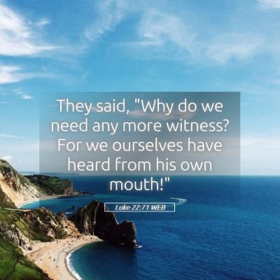 Picture 05 - Luke 22:71 WEB - They said, 