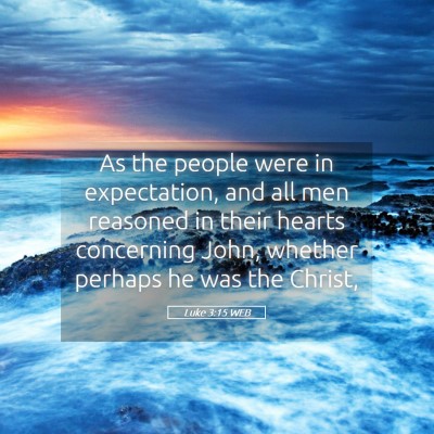 Picture 05 - Luke 3:15 WEB - As the people were in expectation, and all men - Bible Verse Picture