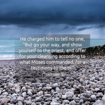 Picture 05 - Luke 5:14 WEB - He charged him to tell no one, 