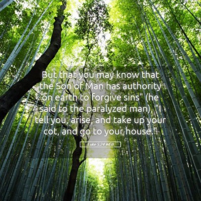 Picture 05 - Luke 5:24 WEB - But that you may know that the Son of Man has - Bible Verse Picture
