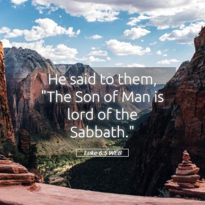 Picture 05 - Luke 6:5 WEB - He said to them, 
