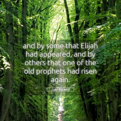 Picture 05 - Luke 9:8 WEB - and by some that Elijah had appeared, and by - Bible Verse Picture