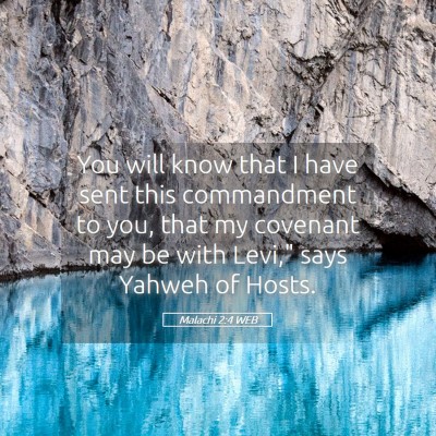 Picture 05 - Malachi 2:4 WEB - You will know that I have sent this commandment - Bible Verse Picture