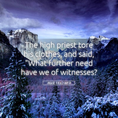 Picture 05 - Mark 14:63 WEB - The high priest tore his clothes, and said, 