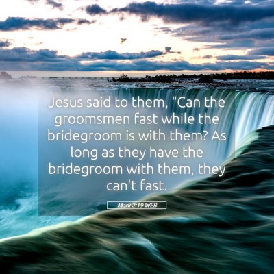 Picture 05 - Mark 2:19 WEB - Jesus said to them, 