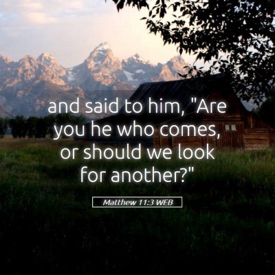 Picture 05 - Matthew 11:3 WEB - and said to him, 