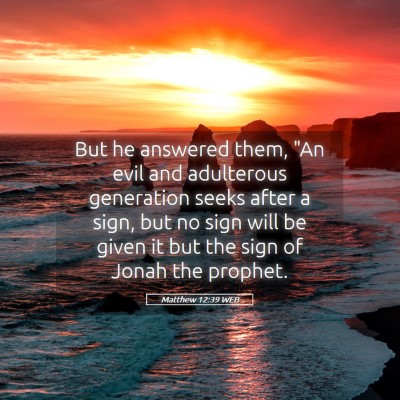 Picture 05 - Matthew 12:39 WEB - But he answered them, 