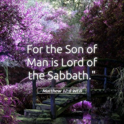 Picture 05 - Matthew 12:8 WEB - For the Son of Man is Lord of the - Bible Verse Picture