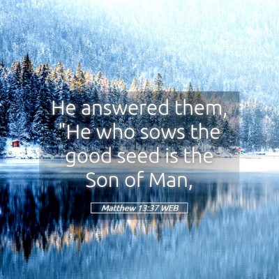 Picture 05 - Matthew 13:37 WEB - He answered them, 