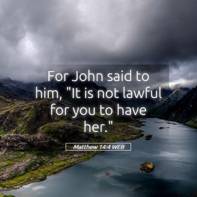 Picture 05 - Matthew 14:4 WEB - For John said to him, 