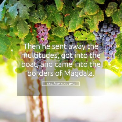 Picture 05 - Matthew 15:39 WEB - Then he sent away the multitudes, got into the - Bible Verse Picture