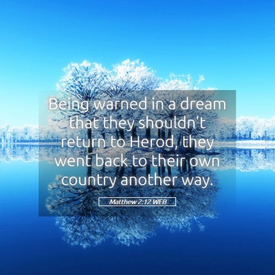 Picture 05 - Matthew 2:12 WEB - Being warned in a dream that they shouldn't - Bible Verse Picture