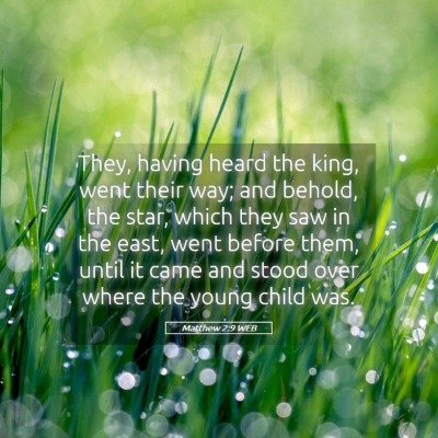 Picture 05 - Matthew 2:9 WEB - They, having heard the king, went their way; and - Bible Verse Picture