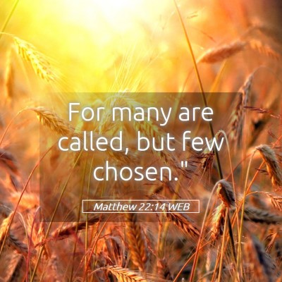 Picture 05 - Matthew 22:14 WEB - For many are called, but few - Bible Verse Picture