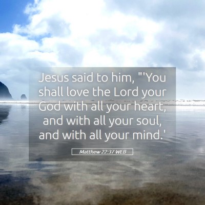 Picture 05 - Matthew 22:37 WEB - Jesus said to him, 