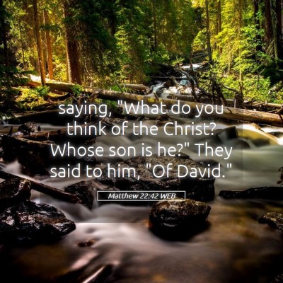 Picture 05 - Matthew 22:42 WEB - saying, 