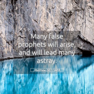 Picture 05 - Matthew 24:11 WEB - Many false prophets will arise, and will lead - Bible Verse Picture