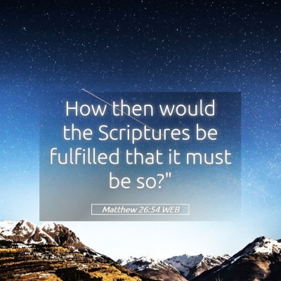 Picture 05 - Matthew 26:54 WEB - How then would the Scriptures be fulfilled that - Bible Verse Picture