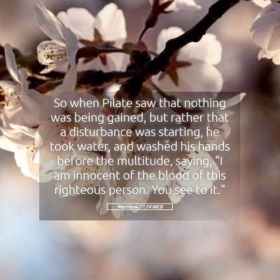 Picture 05 - Matthew 27:24 WEB - So when Pilate saw that nothing was being gained, - Bible Verse Picture