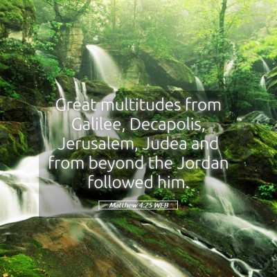 Picture 05 - Matthew 4:25 WEB - Great multitudes from Galilee, Decapolis, - Bible Verse Picture