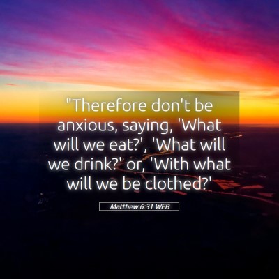 Picture 05 - Matthew 6:31 WEB - 